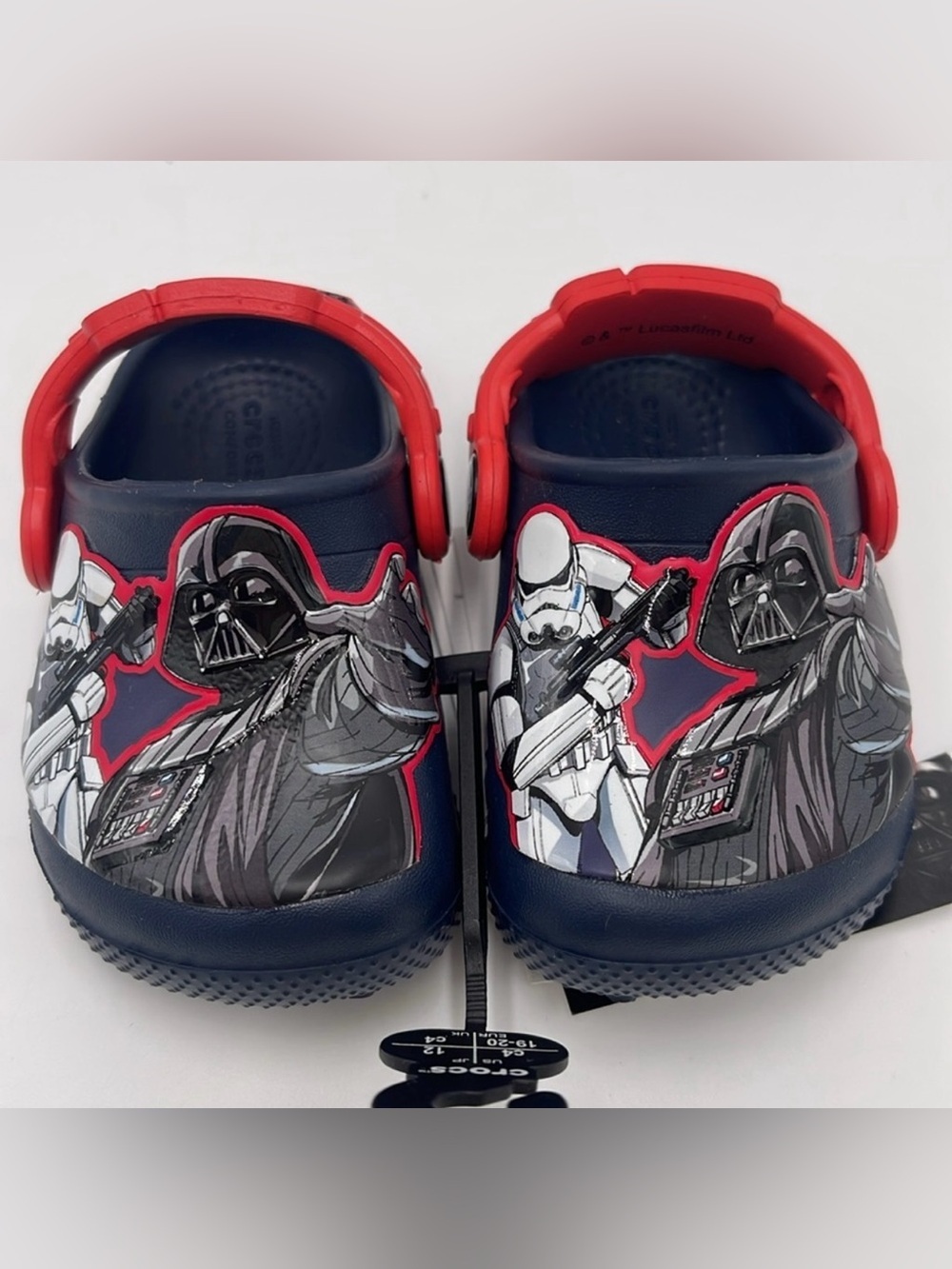 NWT Star Wars Kids Navy and Red Clog Sandals with Darth Vader Graphic Sz4
